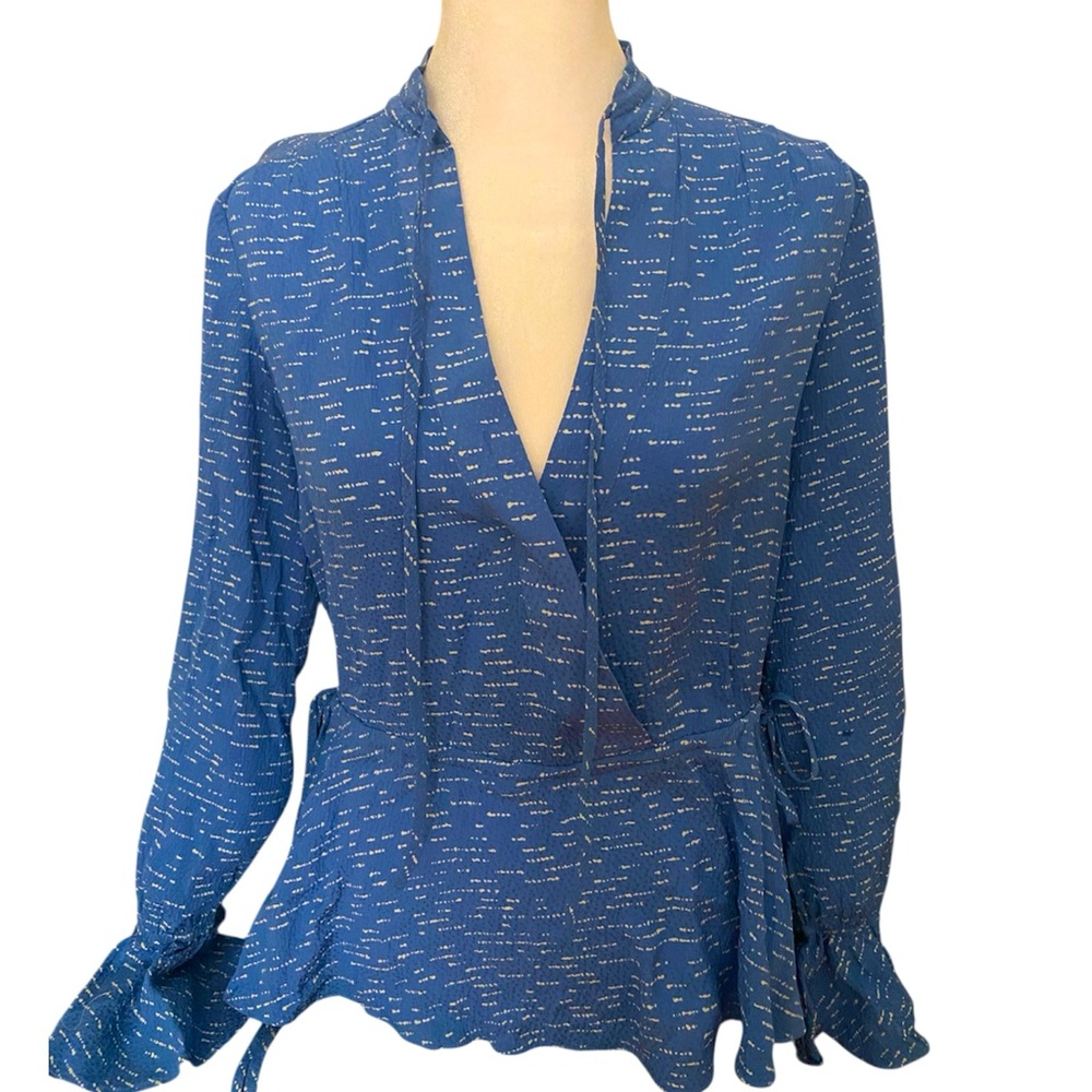 10 Crosby Derek Lam Blue Casual Button Down Shirt